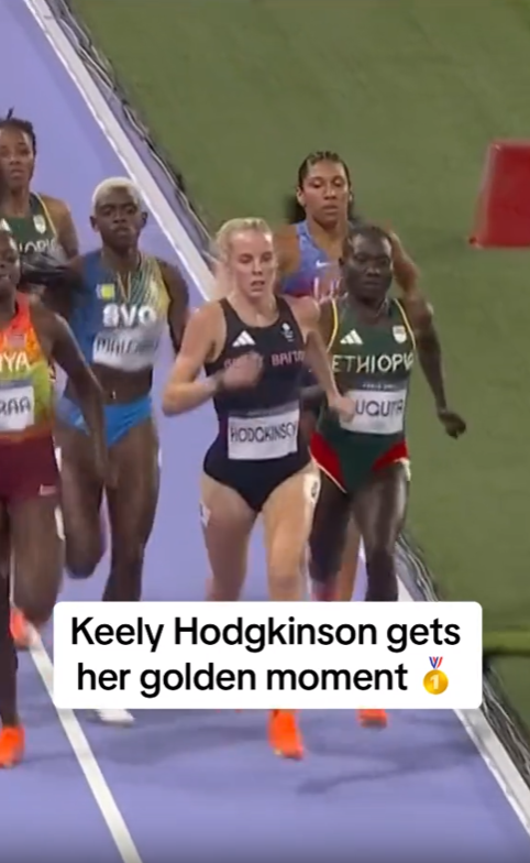 @nbcsports NBC Sports · Redemption for Keely Hodgkinson in the 800m with her FIRST Olympic gold meda