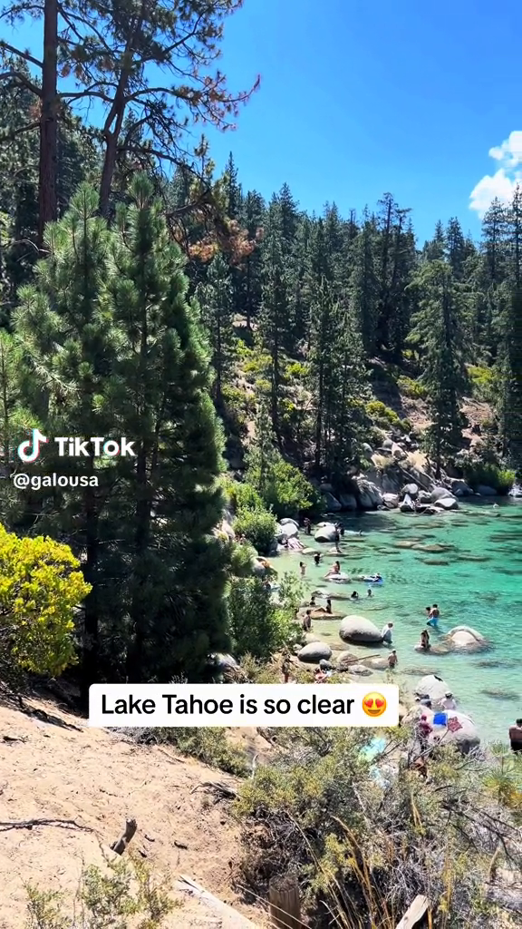 Welcome to Secret Cove Beach!  #tahoe #laketahoecalifornia #southlaketahoe #tahoelife