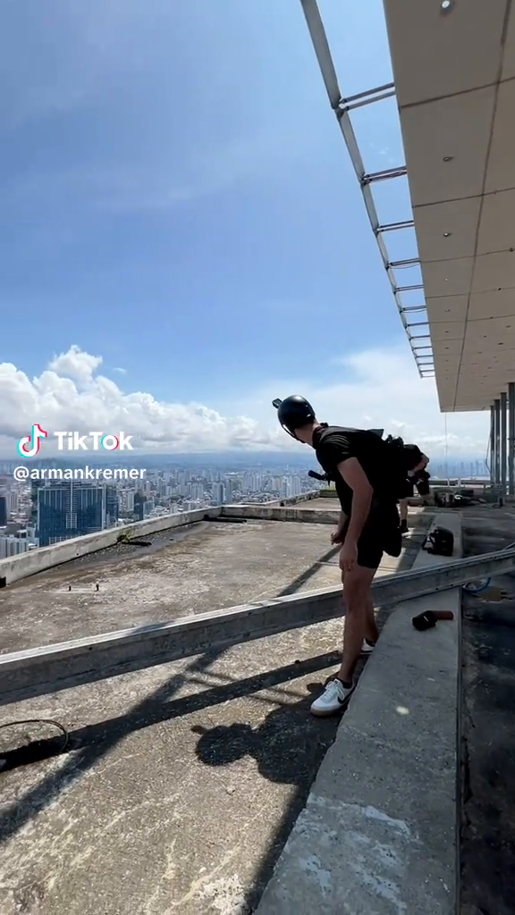 Roof inspections in Panama 🪂 #parachute #basejump #skydive #basejumping #skydiving #panama